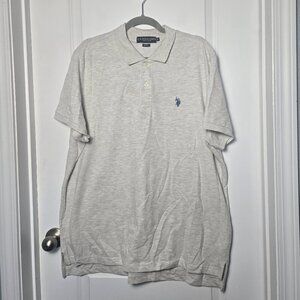 NWOT US Polo Association Polo Style Short Sleeve - XL Oatmeal Heather